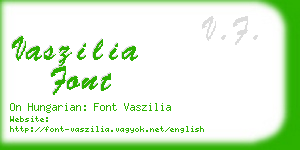 vaszilia font business card